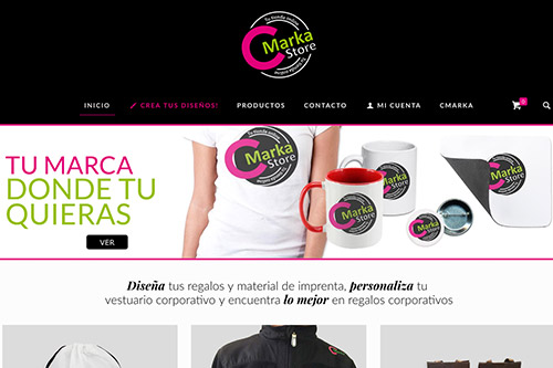 Tienda online para CMarka Store. Chile